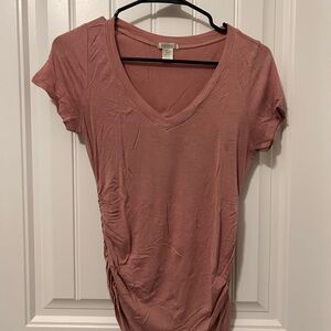Women's V-Neck Pink Top